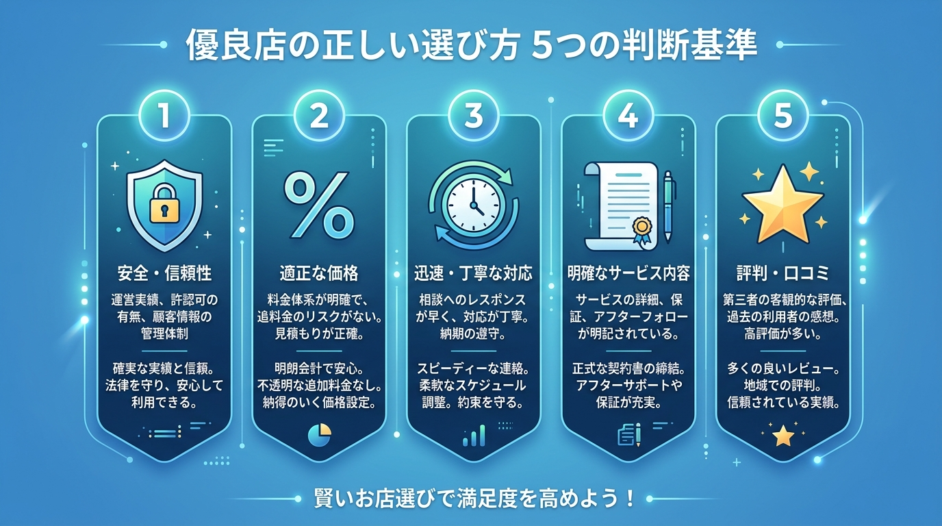クレジットカード現金化優良店の正しい選び方|5つの判断基準